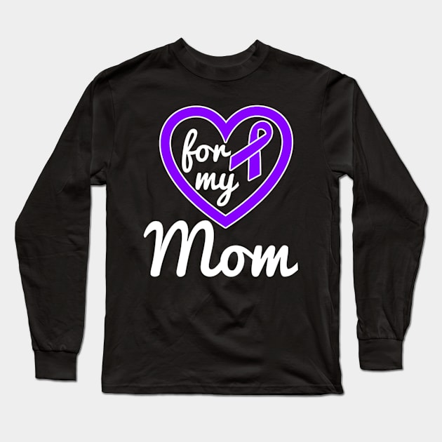 Hodgkins Lymphoma Mom Cancer Awareness Long Sleeve T-Shirt by hony.white